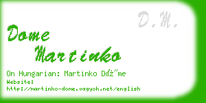 dome martinko business card